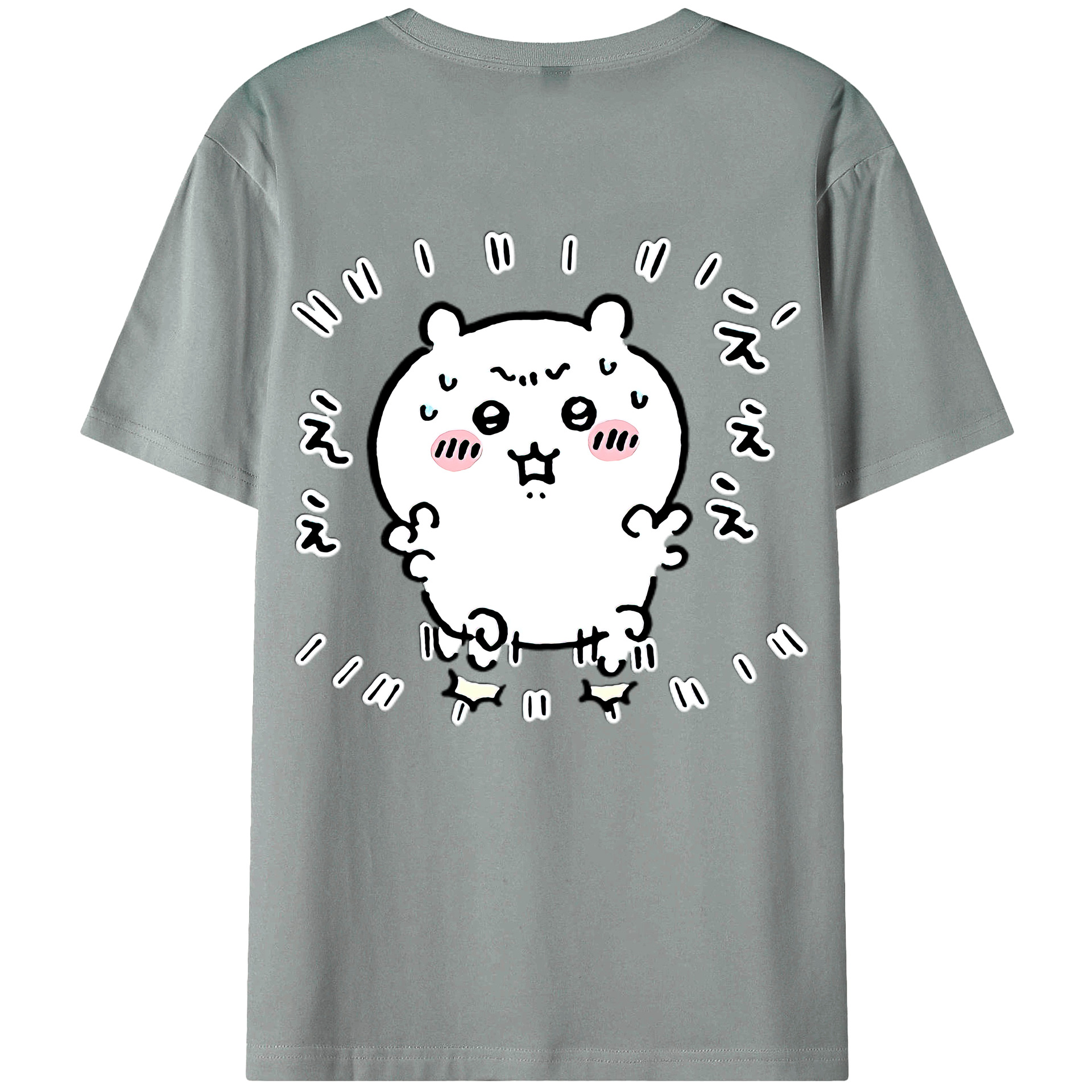 （画像用） ちいかわ ちいかわ Chii-kawa chiikawa 綿100％ メンズ半袖Tシャツ（バックプリント） 通気性